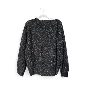 Ann Taylor Factory Black and Gold Speckled Sweater